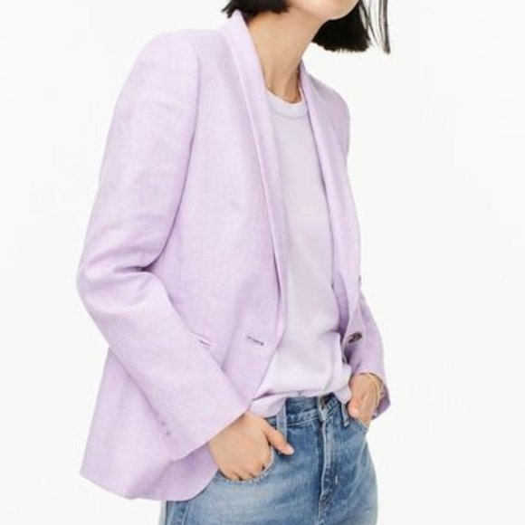 J. Crew Jackets & Blazers - J. Crew Parke Blazer in Stretch Linen Orchid Size 12 Tall